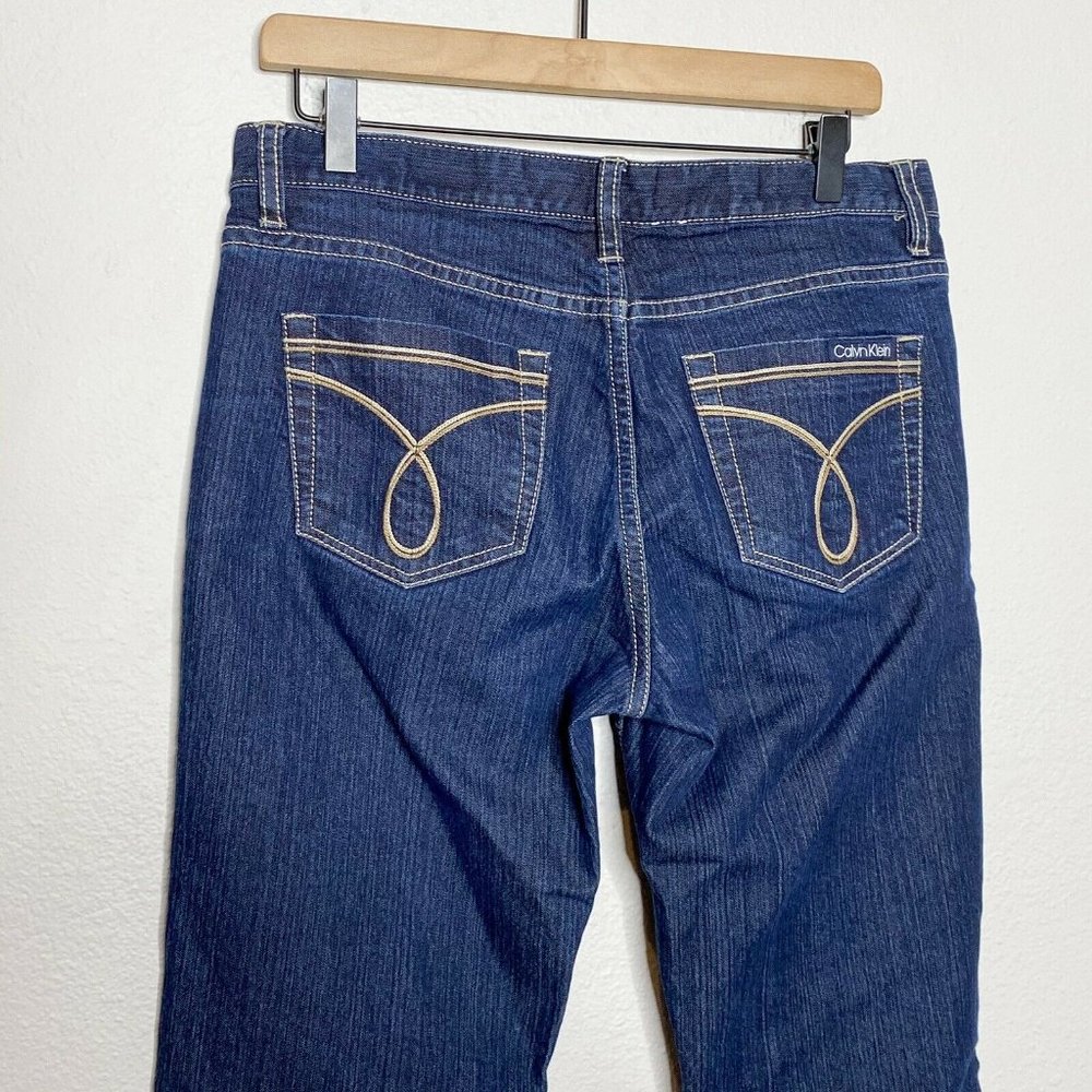 Calvin Klein Jeans Skinny Mid Rise Dark Wash Jeans - Picture 4 of 7